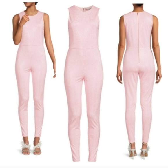 ALICE + OLIVIA  FREDDIE CREWNECK EMBELLISHED CATSUIT $595 - Picture 6 of 11